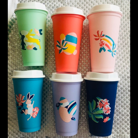 🌸Starbucks 6 16oz Spring Collection Cups